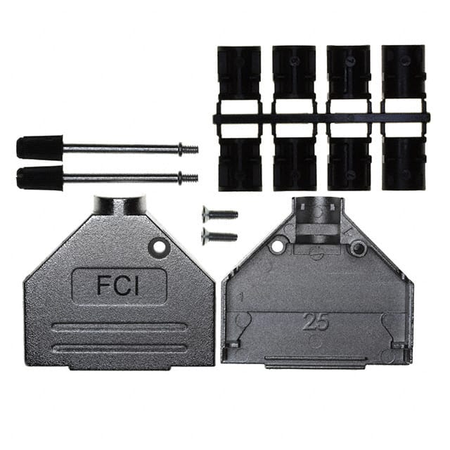 8655MH2501BLF Amphenol ICC (FCI)  Capots de connecteurs D-Sub en forme de D